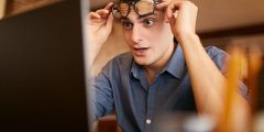 Man looking at surprising jobs you can do remotely