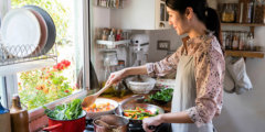 Cooking at home, how one worker is saving money by working remotely